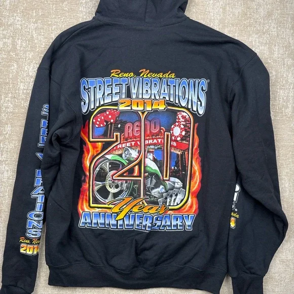 Black Graphic Zip-Up Hoodie - Picture 4 of 8